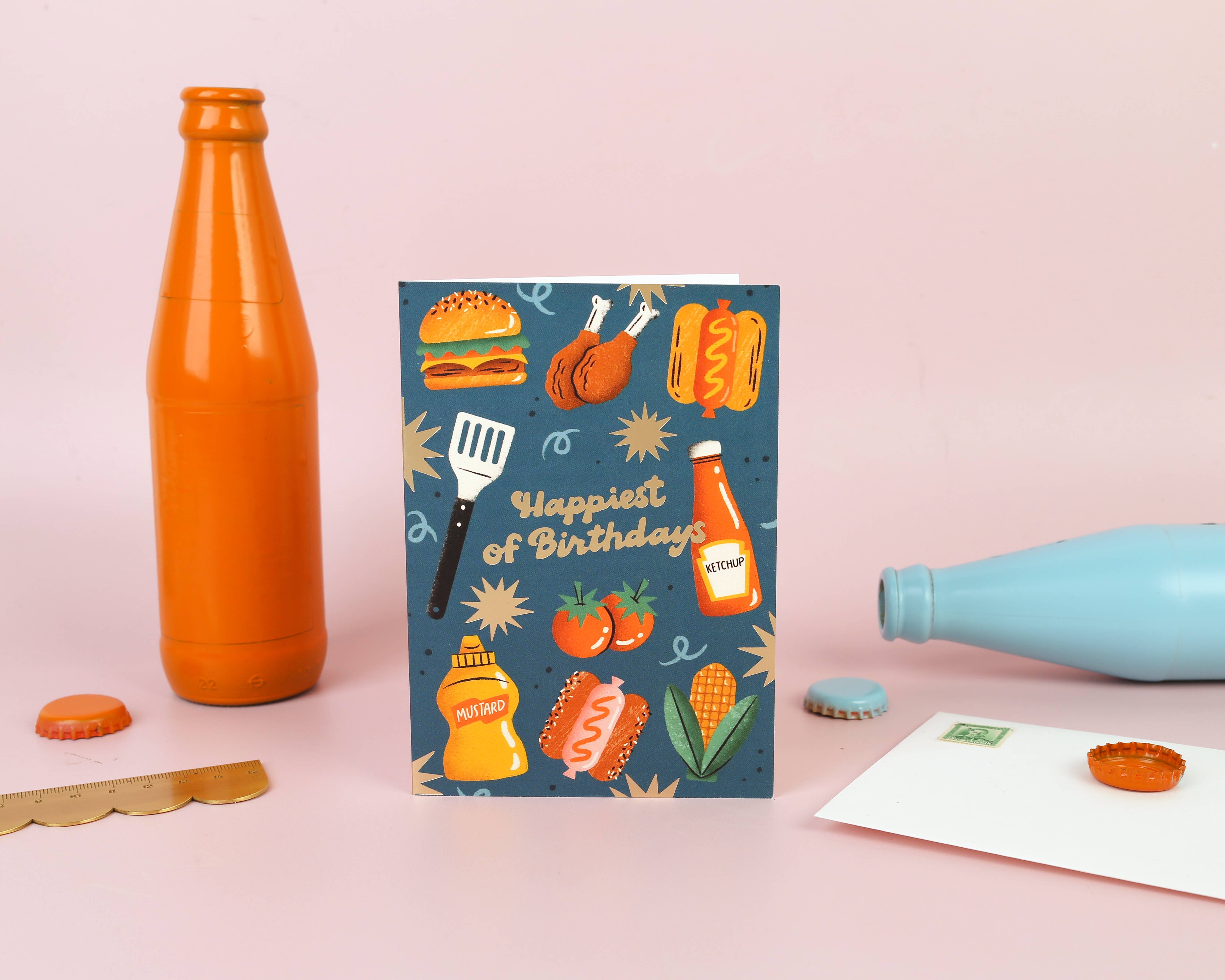 Ricicle Cards – wholesale Birthday card – Birthday Card – BBQ Food Design Greeting Card for Men1