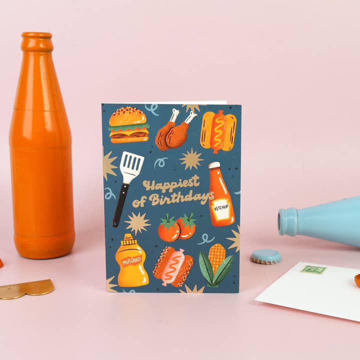 Ricicle Cards – wholesale Birthday card – Birthday Card – BBQ Food Design Greeting Card for Men1