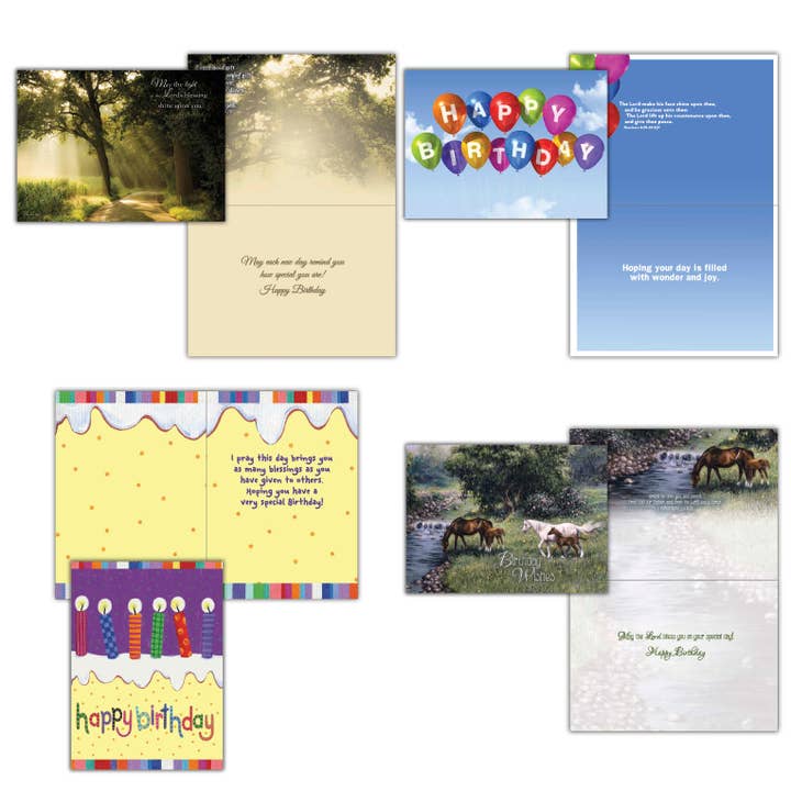 Crown Point Graphics - Wholesale Birthday Card - Celebrations - 48 Assorted Birthday Cards by Shared Blessings