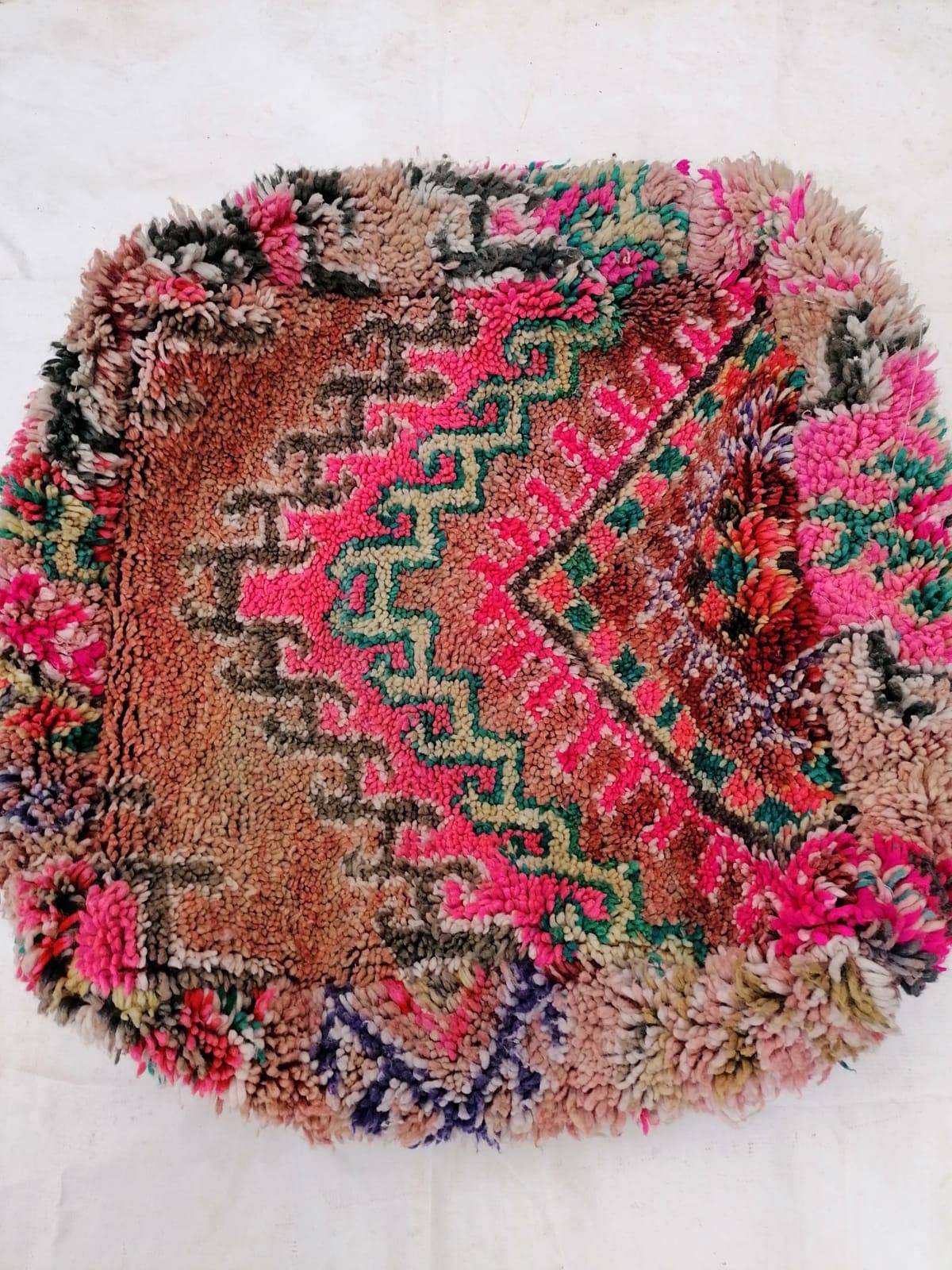 marrakeshop - Venta al por mayor Puf - Funda de Cojín de Suelo Pouf Vintage Boujad Marroquí6