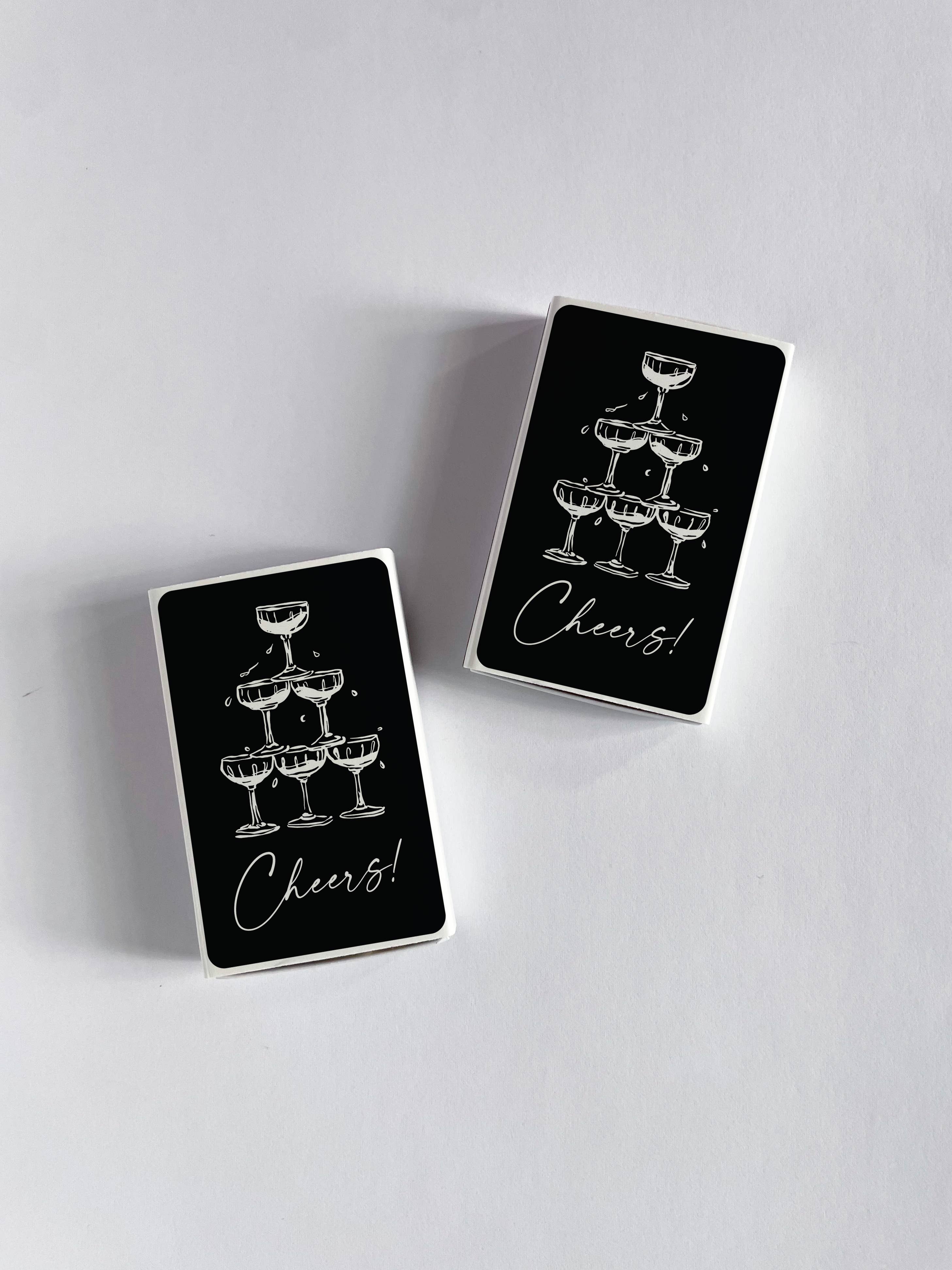 Jocelyn Diebolt Designs - Wholesale Matches - Cheers Champagne Tower Matchbook1