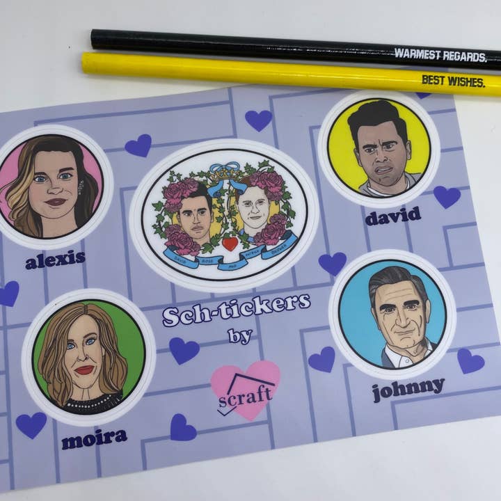 Schitt's Creek Sticker Sheet for wholesale by scraft