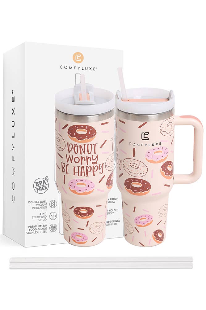 Hana - Wholesale Insulated Mug/Tumbler - Donuts 40oz Handle Tumbler2