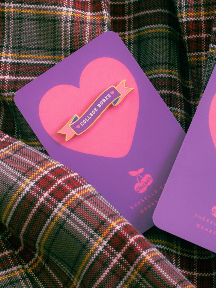 College Bored Ribbon Pin for wholesale by Sheselle