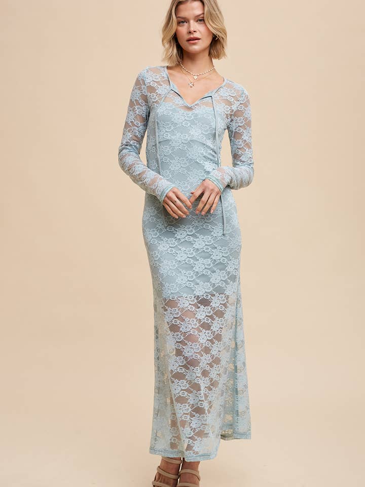 DOORSCHIJNENDE KANTEN MAXI MET BINNENJURKINZET voor wholesale door In Loom