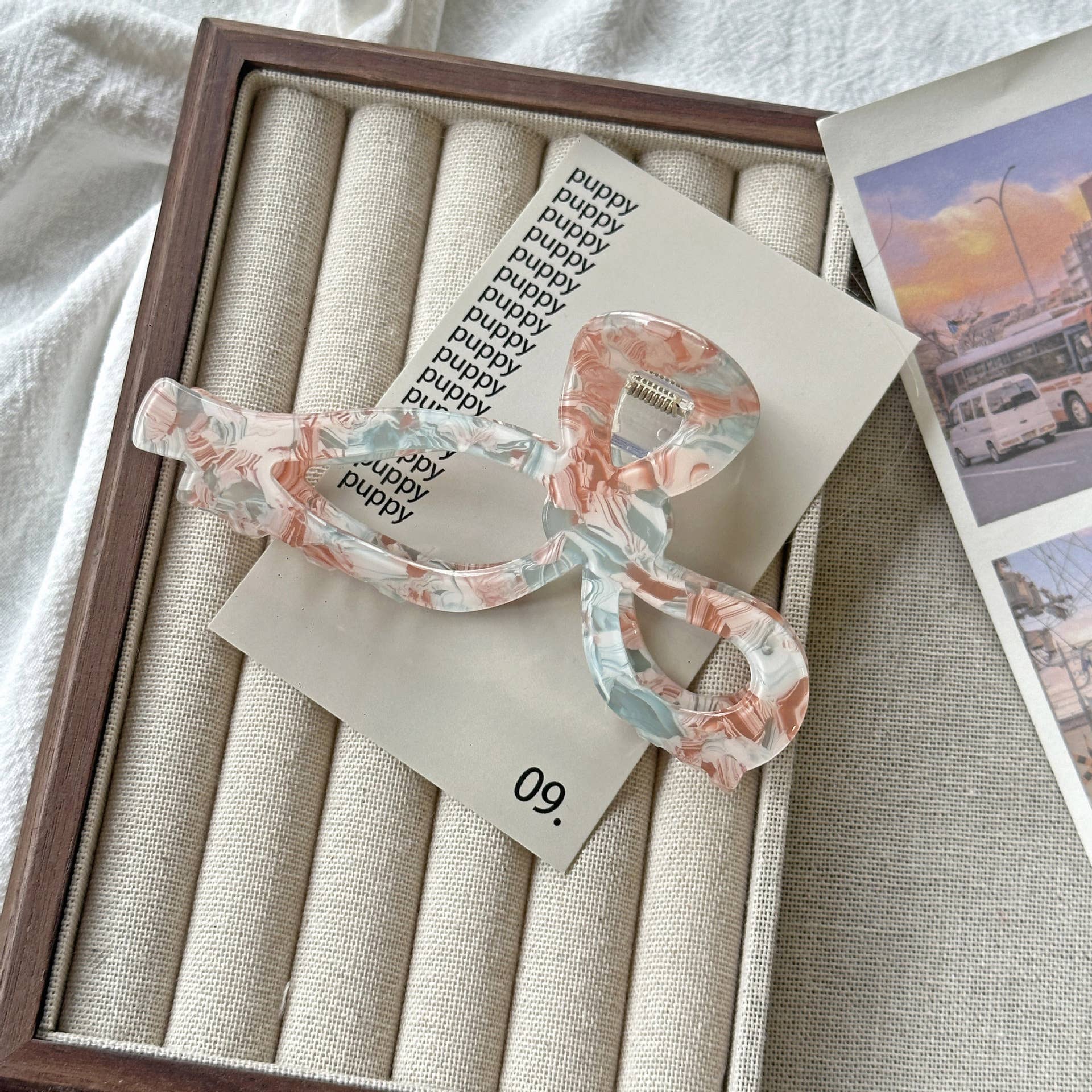 SoapElenGlen – Clips para cabelo - Mulher por atacado – Garra Elegante com Laço, Doce Gancho de Cabelo7