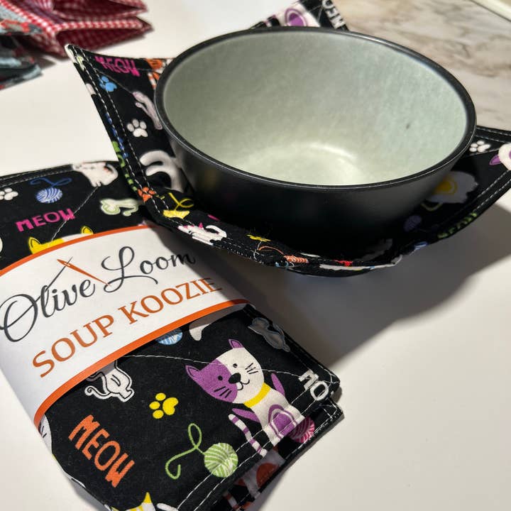 Soup Koozie - Cats for wholesale by Olive Loom