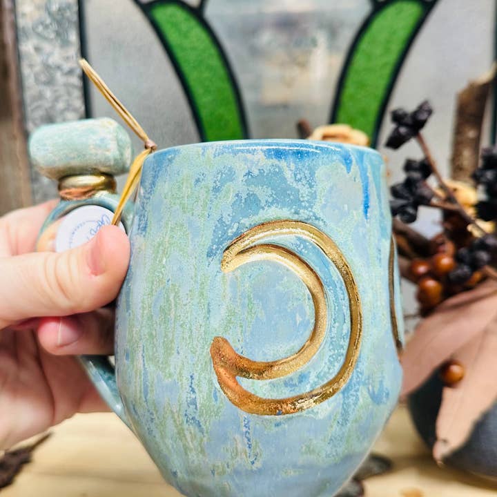 Carys Martin Ceramics - Wholesale - Ruby in Zoisite Triple Goddess Crystal Mug4