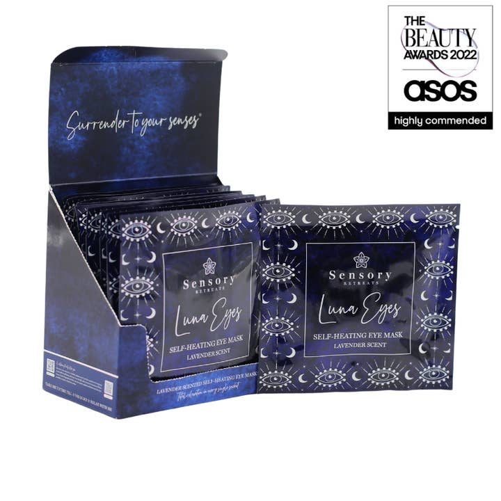 Sensory Retreats – wholesale Sleep/eye mask – Sensory Retreats Luna Eyes Retail Box containing 10 Masks