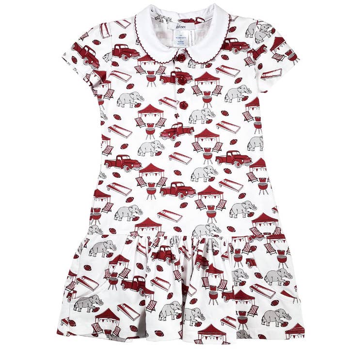 Elephants Girl's Dress for wholesale by Ishtex Textile Products, Inc.