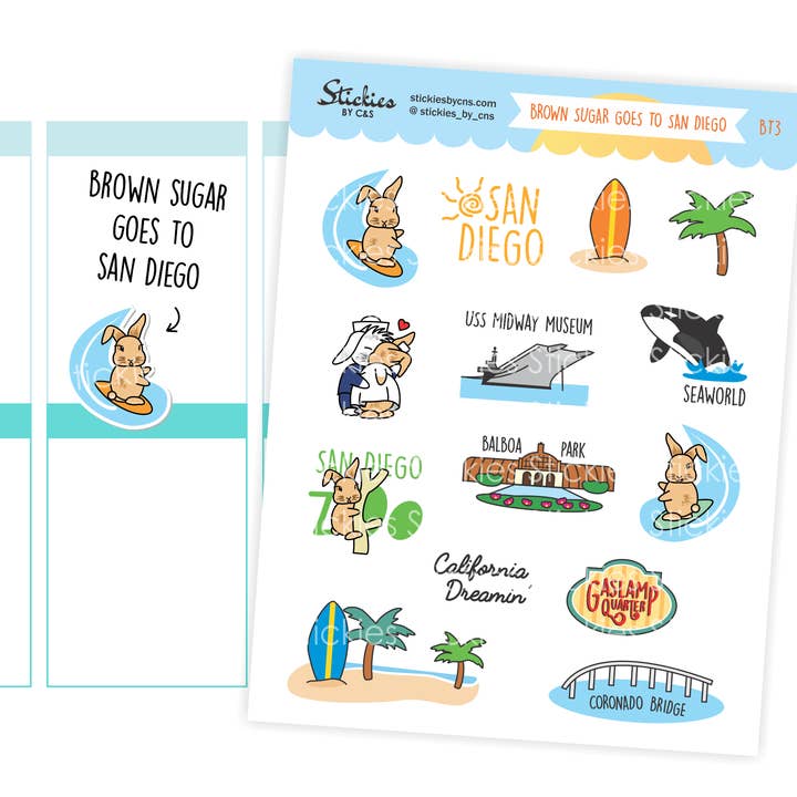 San Diego Stickers for wholesale by Stickies by C&S