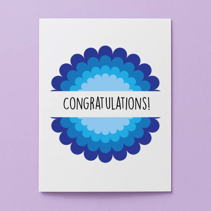 Félicitations Carte Bleue pour la vente par Cards by Renee