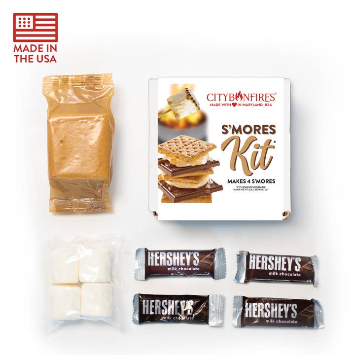 City Bonfires - Portable Fire Pits - Wholesale DIY Food Kit - S'more Kit (Makes 4)