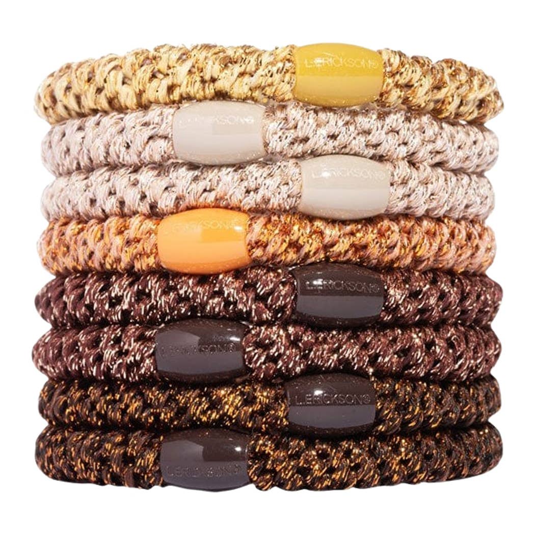 France Luxe/L. Erickson – Engroshandel Hårbånd - Dame – Grab & Go Hestehalebindere - Sæt med otte13