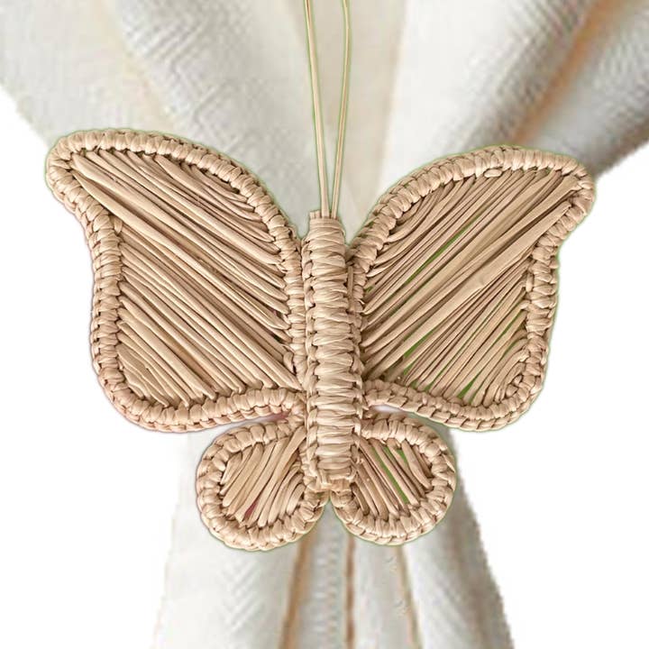 Butterfly Iraca Napkin Ring - Straw Raffia Tableware for wholesale by Artett