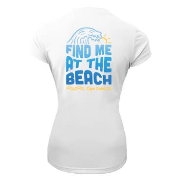 upf50.clothing Private Label & Name Drop - Wholesale Screen Printed T-Shirt - Women's - Find Me at the Beach Women's Shirt4