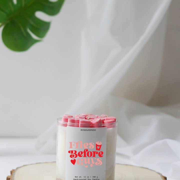 Pink Dyed Mini Hearts | Valentine Day Candles for wholesale by ROMAASINGH LLC