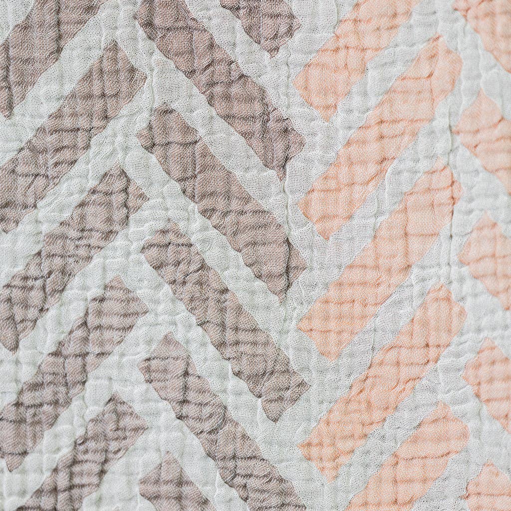 Olive & Loom - Wholesale Throw Blanket - Chevron Muslin Throw Blanket1