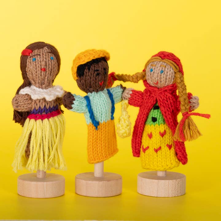 Lucuma Designs - Wholesale Finger Puppet - Kids & Baby - People Mix Organic Cotton Finger Puppet (sold in 50's) - Kids Toys5