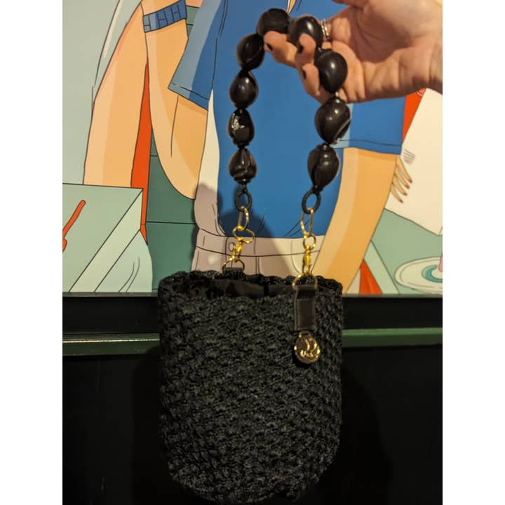 Black Shell Hand-Embroidered Shigra for wholesale on Faire