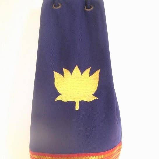 Mandala Saree Lace Kids Yoga Bag - Lotus Embroidery for wholesale by OMSutra