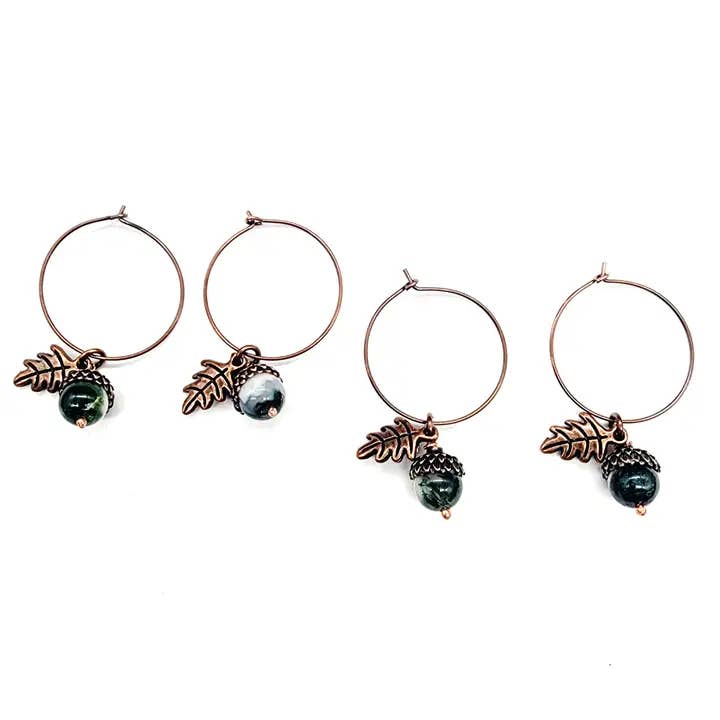 MergingMetals - Wholesale Dangle Earrings - Gemstone Acorn Earrings 5