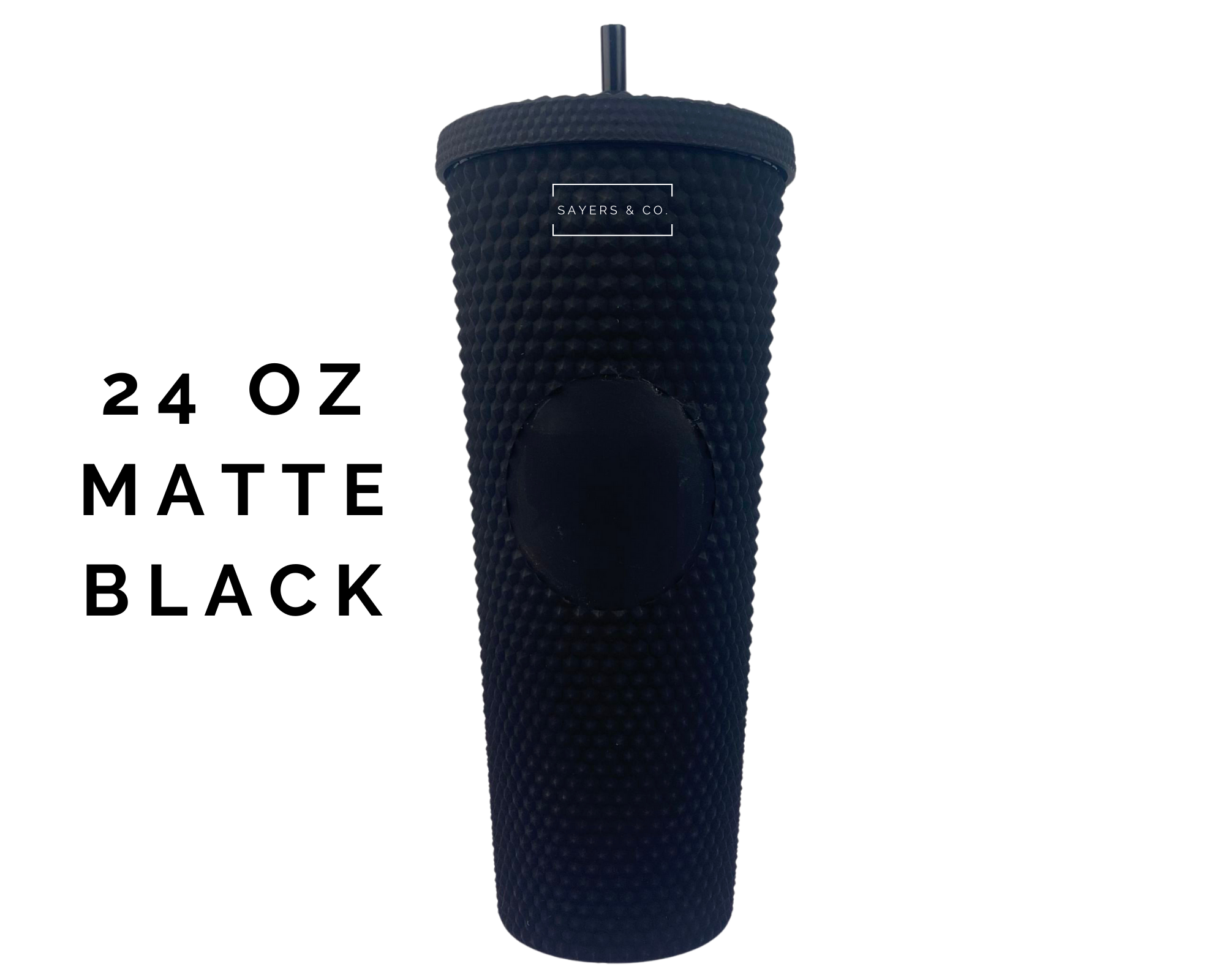 Sayers & Co. – wholesale Isolerade dryckesvaror – Custom Merry Mini dubbade 24oz skruv topp Tumbler, dubbelväggiga isolerad matt svart, matt korall, Sayers & Co., partihandel, Bulk32