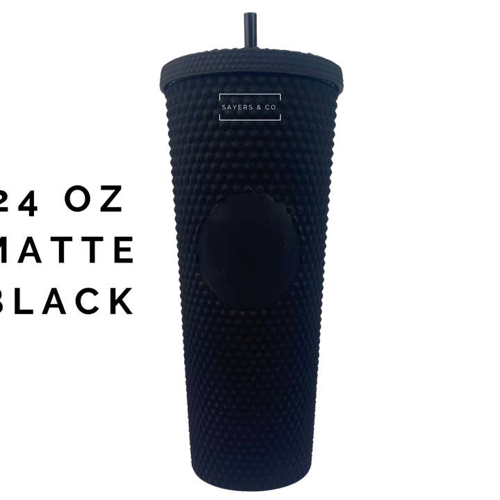 Sayers & Co. – wholesale Isolerade dryckesvaror – Custom Merry Mini dubbade 24oz skruv topp Tumbler, dubbelväggiga isolerad matt svart, matt korall, Sayers & Co., partihandel, Bulk32