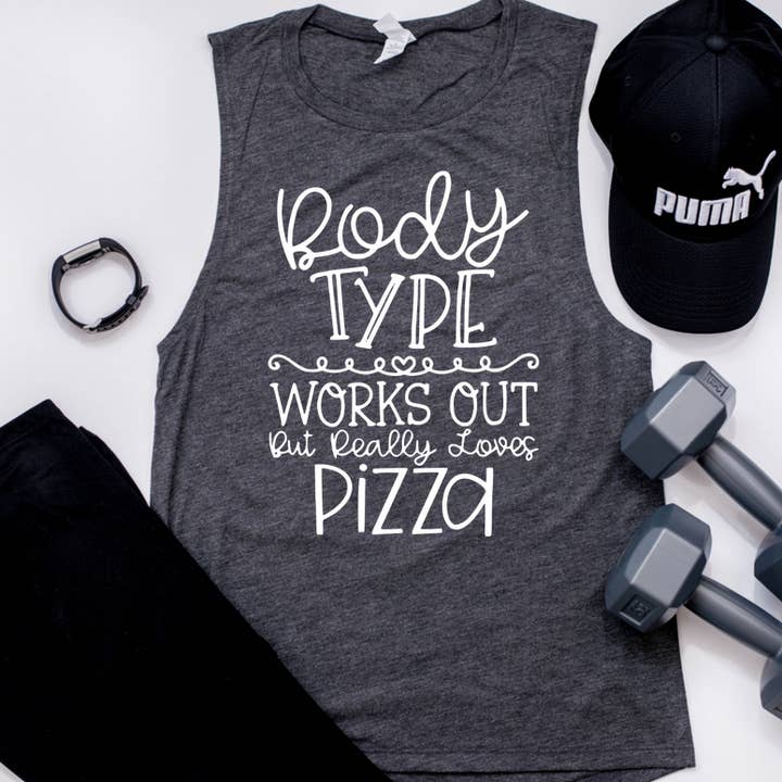 Kropstype Pizza Træning Muscle Tank for engroshandel hos FAMS design