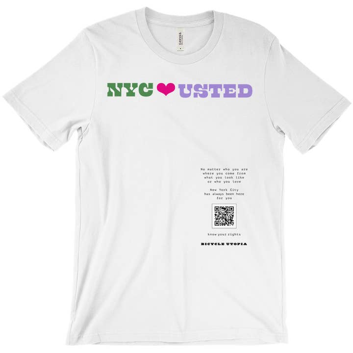 NYC ❤️ You Grafisk T-shirt | Allierad för invandrarättigheter - Spanska för wholesale av Bicycle Utopia