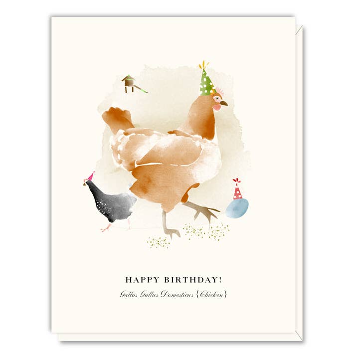 Chickens Birthday Card for wholesale by Driscoll Design