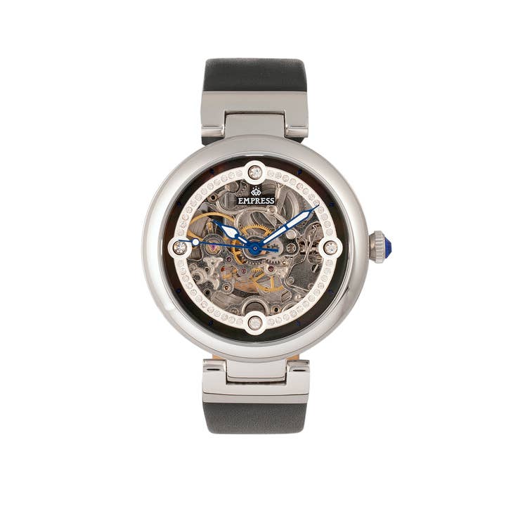 Empress – wholesale Wrist watch – Women's – Empress Adelaide Automatic Leather-Band Skeleton Watch