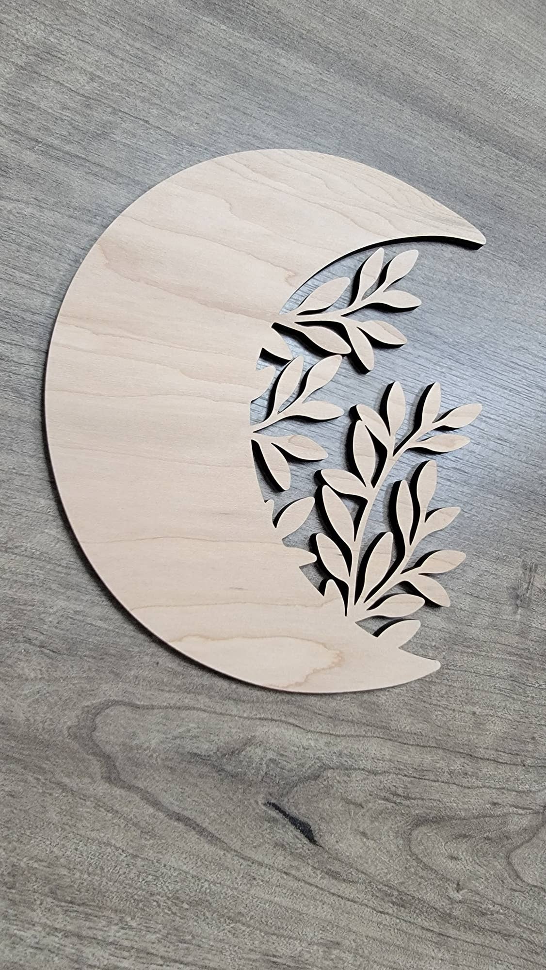 KobasicCreations - Wholesale Cutouts - Moon Wood Cutout Shape, Unfinished Blank for Boho Home Decor3