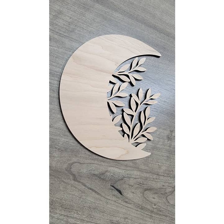 KobasicCreations - Wholesale Cutouts - Moon Wood Cutout Shape, Unfinished Blank for Boho Home Decor3