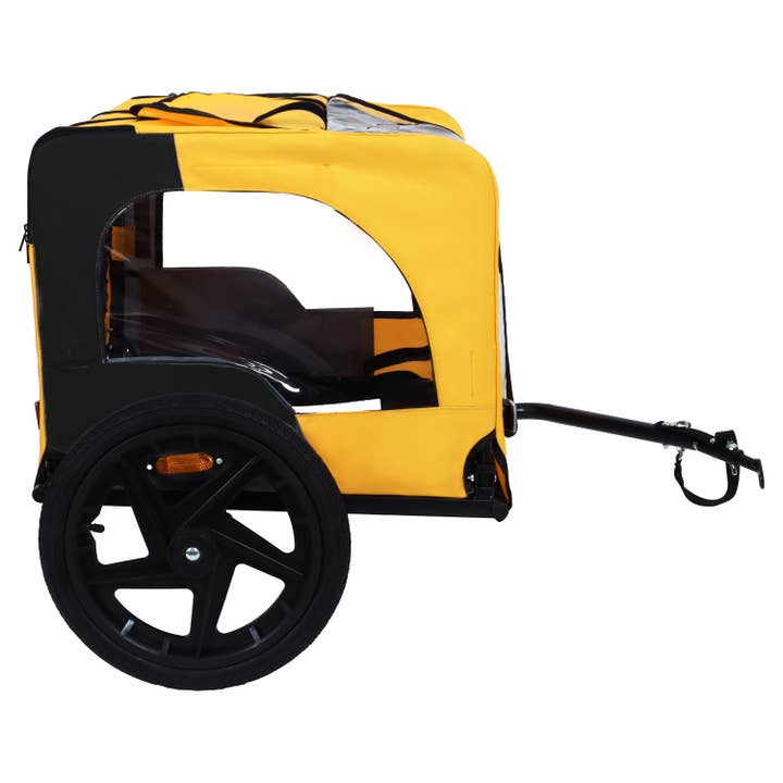 39F Inc. - Wholesale Pet Carrier - Cat/Dog - Folding Pet Bike Trailer for Small to Medium Dogs, Yellow6