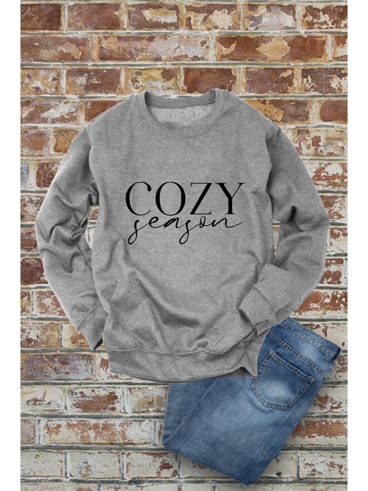 Top Avenue - Vendita all'ingrosso Felpa stampata - Donna - Cozy Season, natalizia, felpa unisex in pile a girocollo6