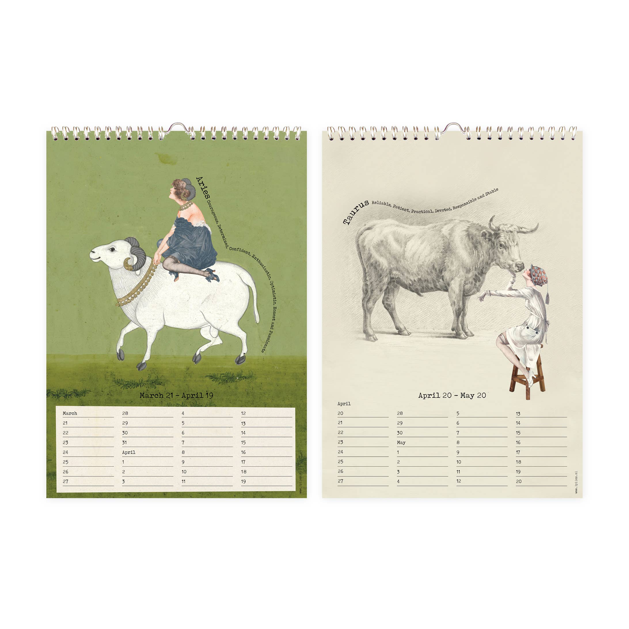 Lylies – wholesale Calendar – Birthday calendar collages Rijksmuseum constellations A42