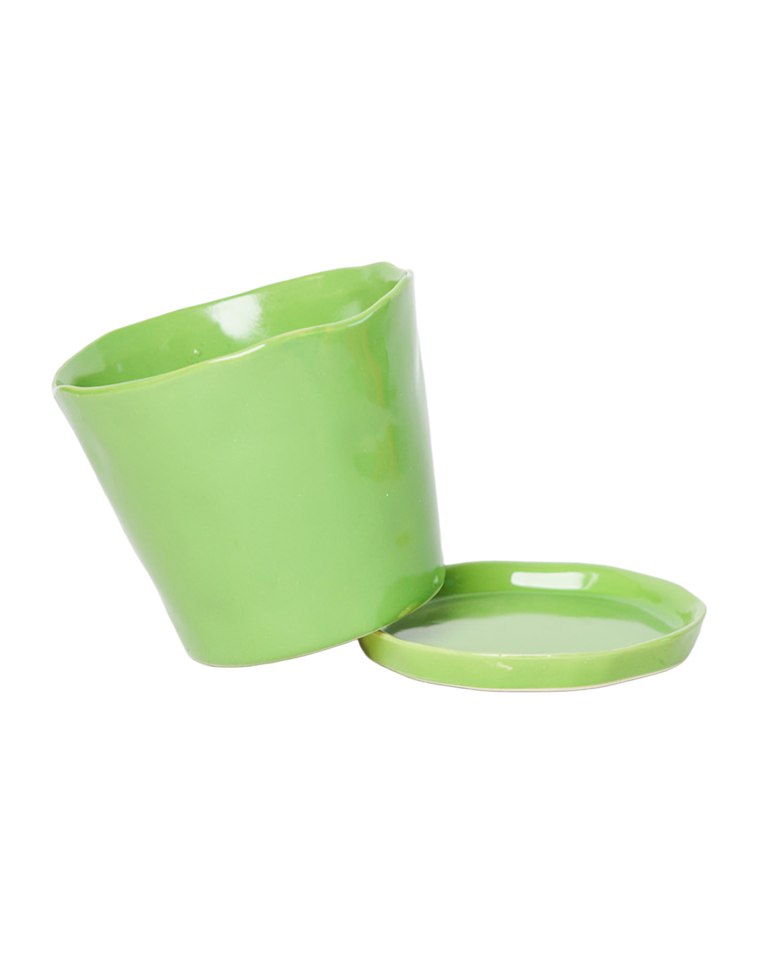 Chive - Wholesale Plant Pot - Tika Ceramic Pots With Saucer And Drainage Hole - 3"45