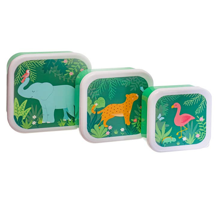 Jungle Friends Lunch Boxes - Set of 3 for wholesale by Sass and Belle