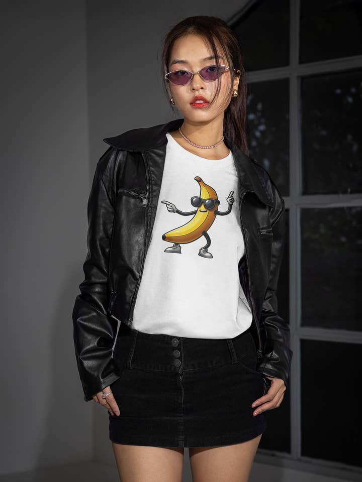 Dancing Banana T-Shirt – Funny Banana Character Graphic Tee | Fun Cartoon Shirt for wholesale by Encore2wo