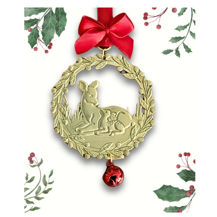 Mother & Baby - Deer & Fawn Ornament for wholesale by Lucina K.