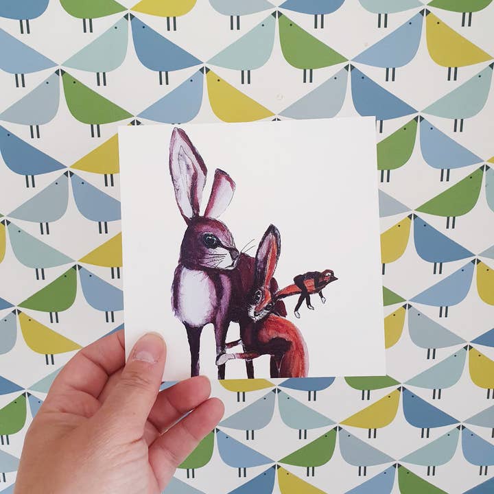 cartão de coelho único, incluindo envelope por atacado de Jetteke Ottevanger Ontwerp/Troost