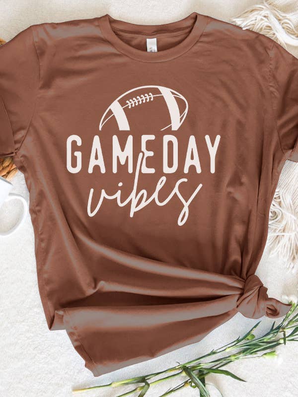 Fall Graphic Tee Gameday Vibes Football 348224 for wholesale by Cali Boutique Wholesale