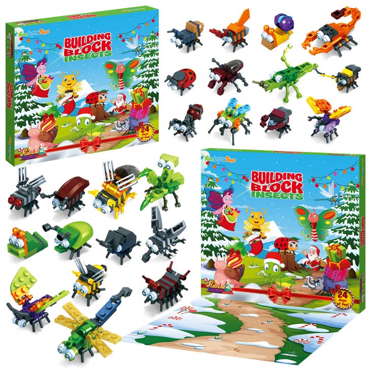 Wholesale 24 Days Insect Blocks Advent Calendar Christmas 2023 for