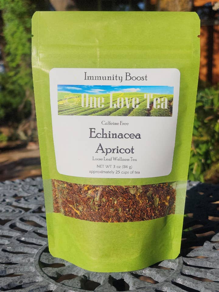 Echinacea Apricot Red Rooibos 3 oz for wholesale by One Love Tea