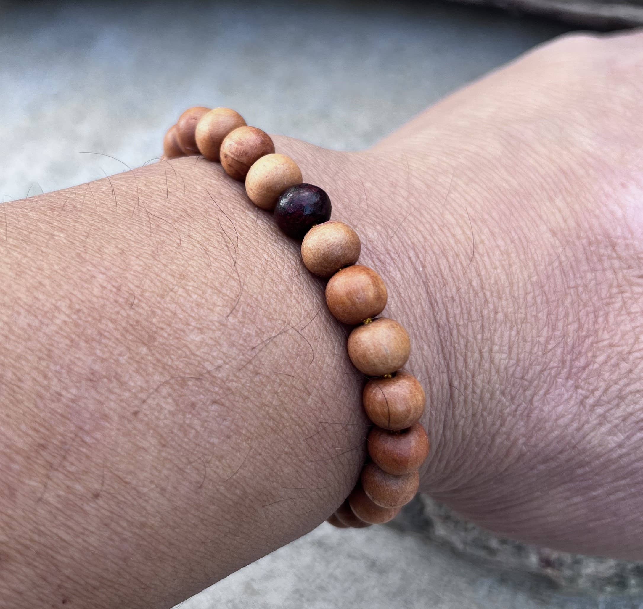Lungta Imports - Wholesale Beaded Bracelet - Sandalwood Beads Adjustable Wrist Mala Bracelet3