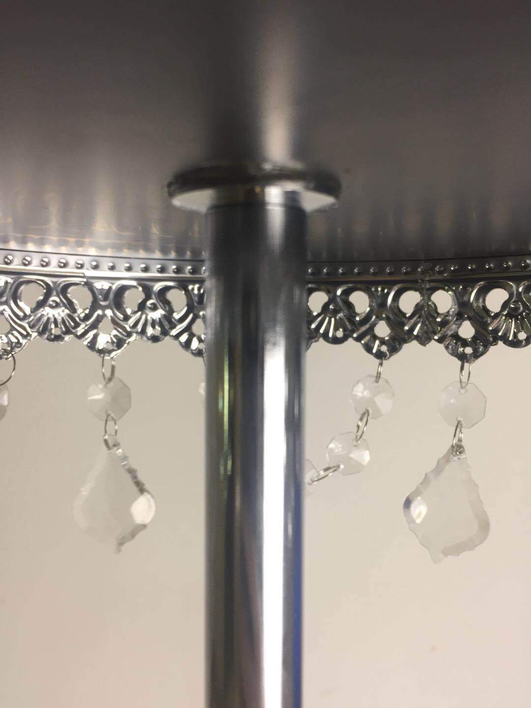 Decor N Beyond - Wholesale Cake Stand - Set of 3 Mirror Top Crystal Cake Stand8