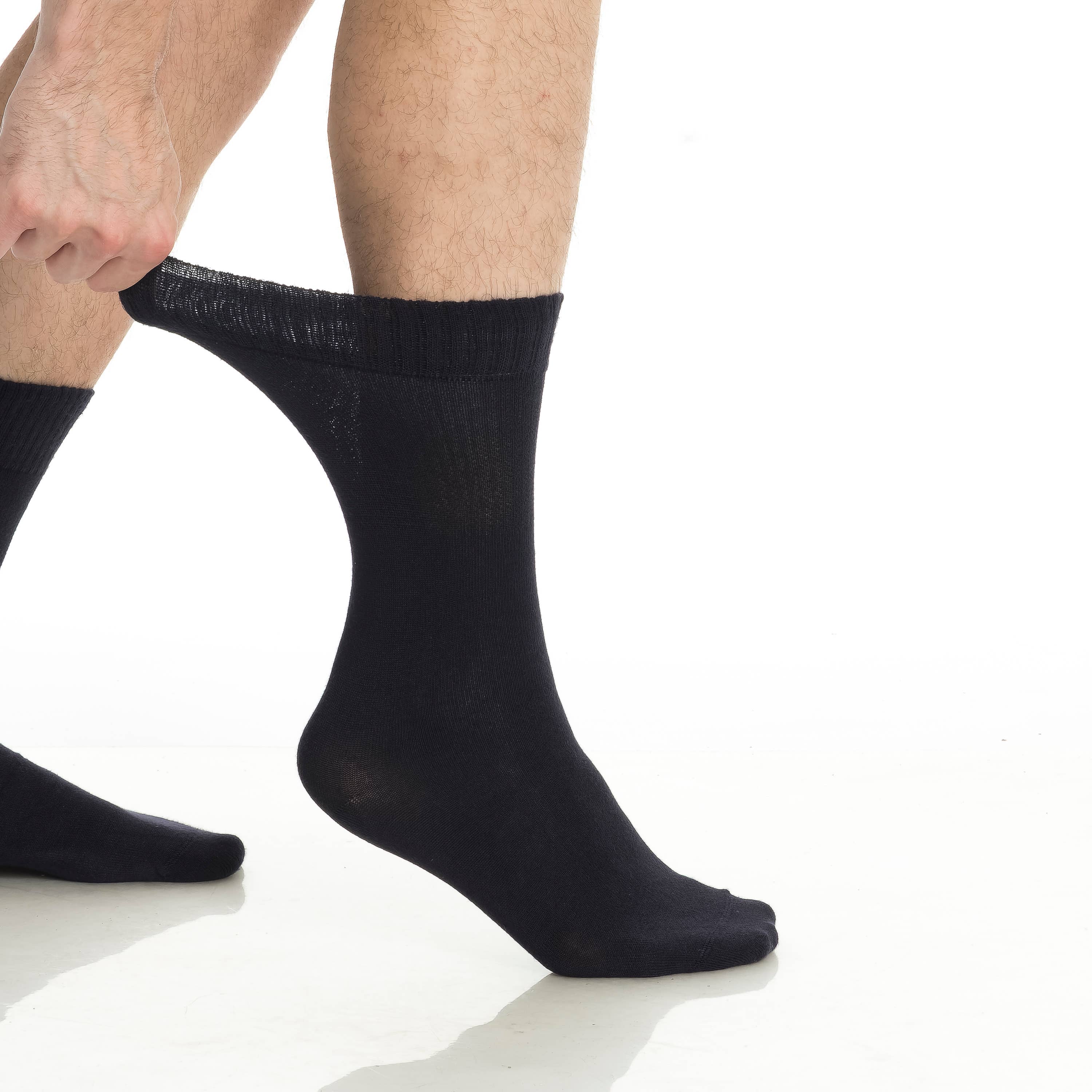 Bambooven - Wholesale Socks - Unisex - Men & Women Bamboo Diabetic Crew Socks 4-Pack 9