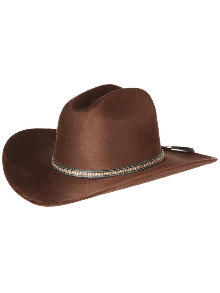 Suede Western Kids Hat Dark Brown for wholesale by Conejo Western Wear