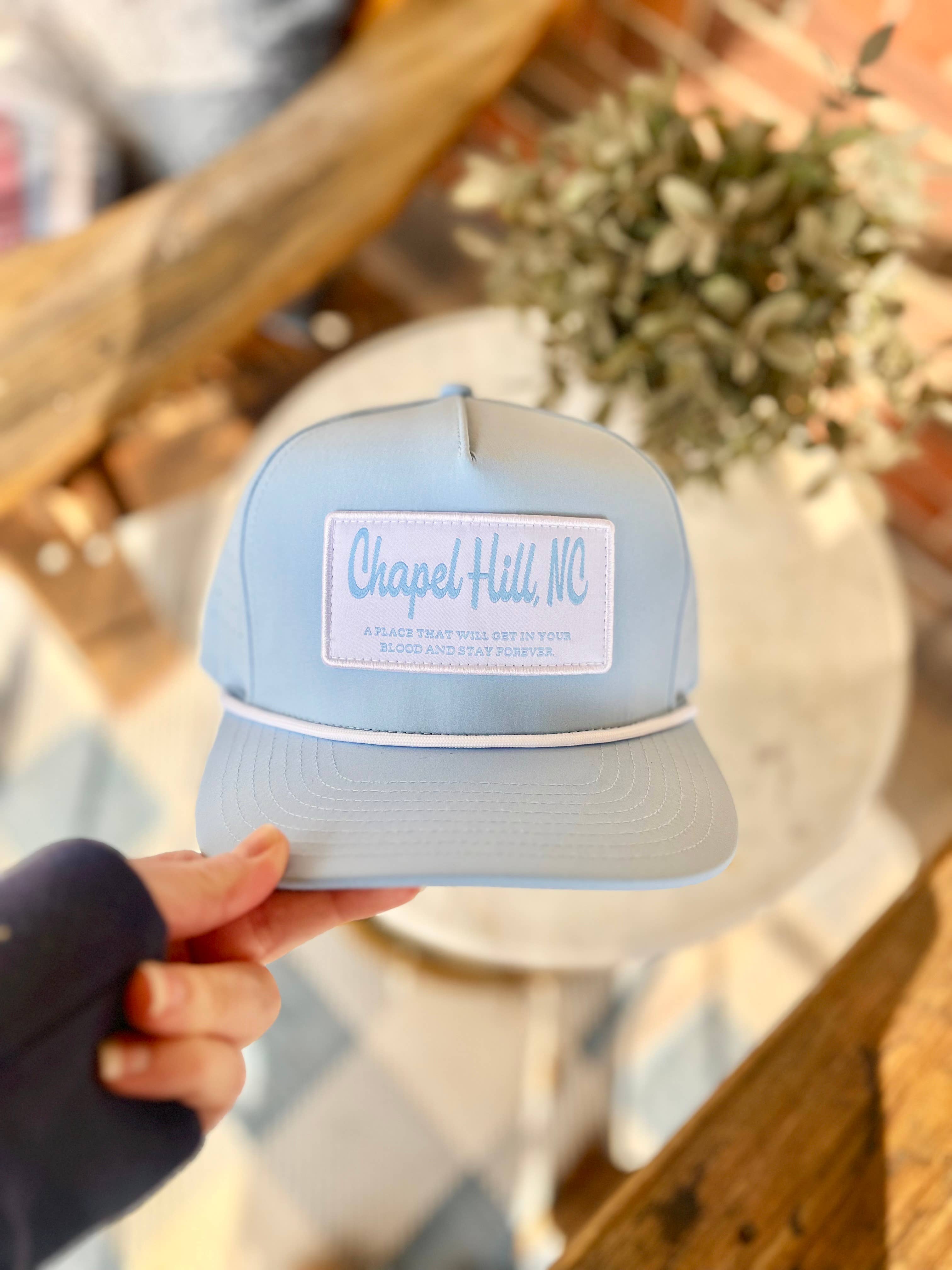 Happy By Rachel, LLC - Wholesale Trucker Hat - Women's - Chapel Hill, NC Patch Hat with Rope0